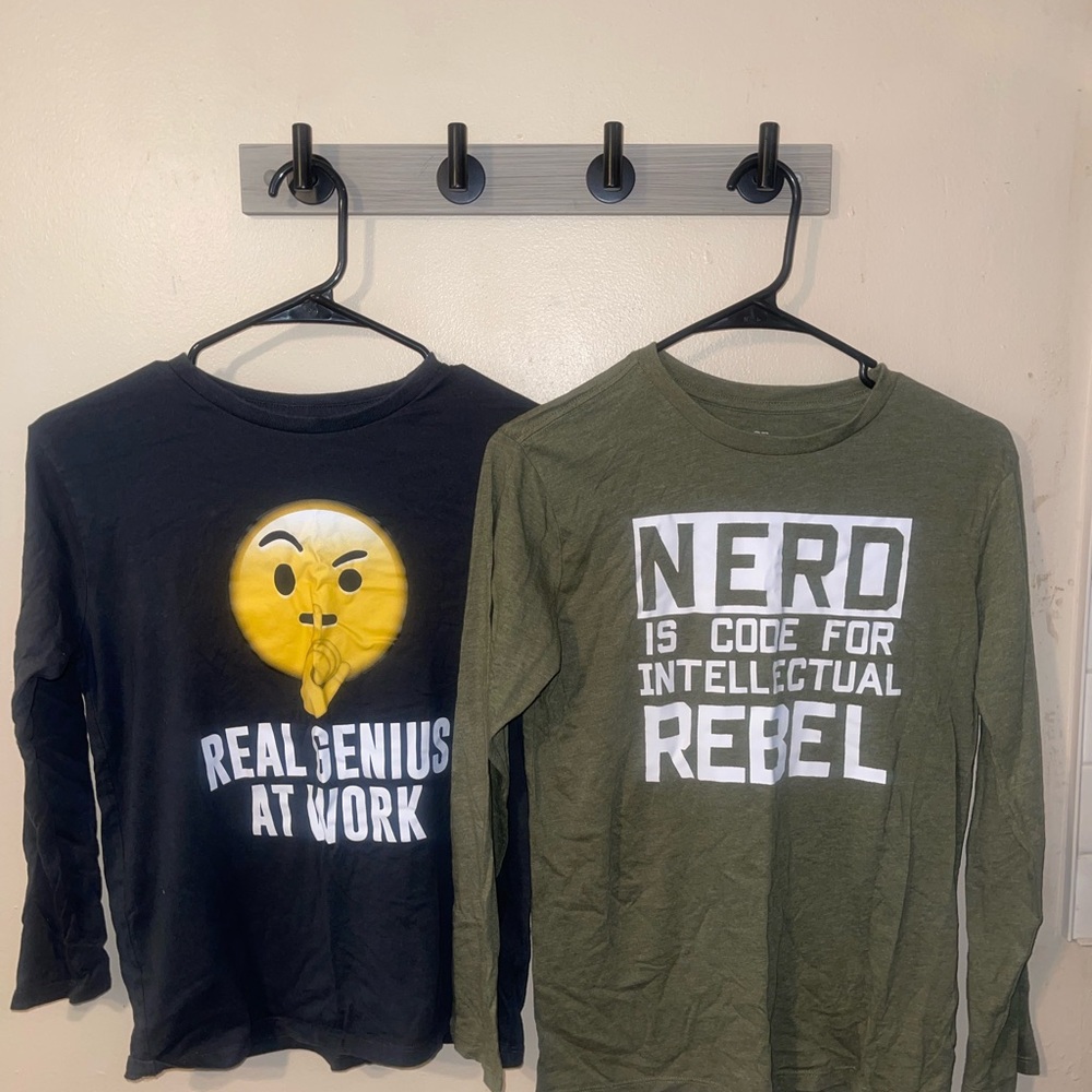 The Children's Place Black and Olive Long Sleeve Tees